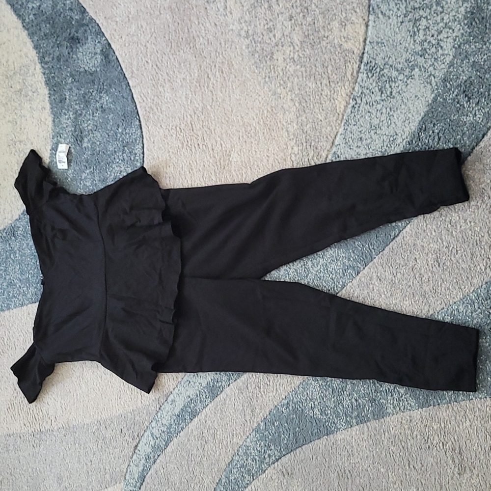 Charlotte Russe Off Shoulder Peplum Jumpsuit